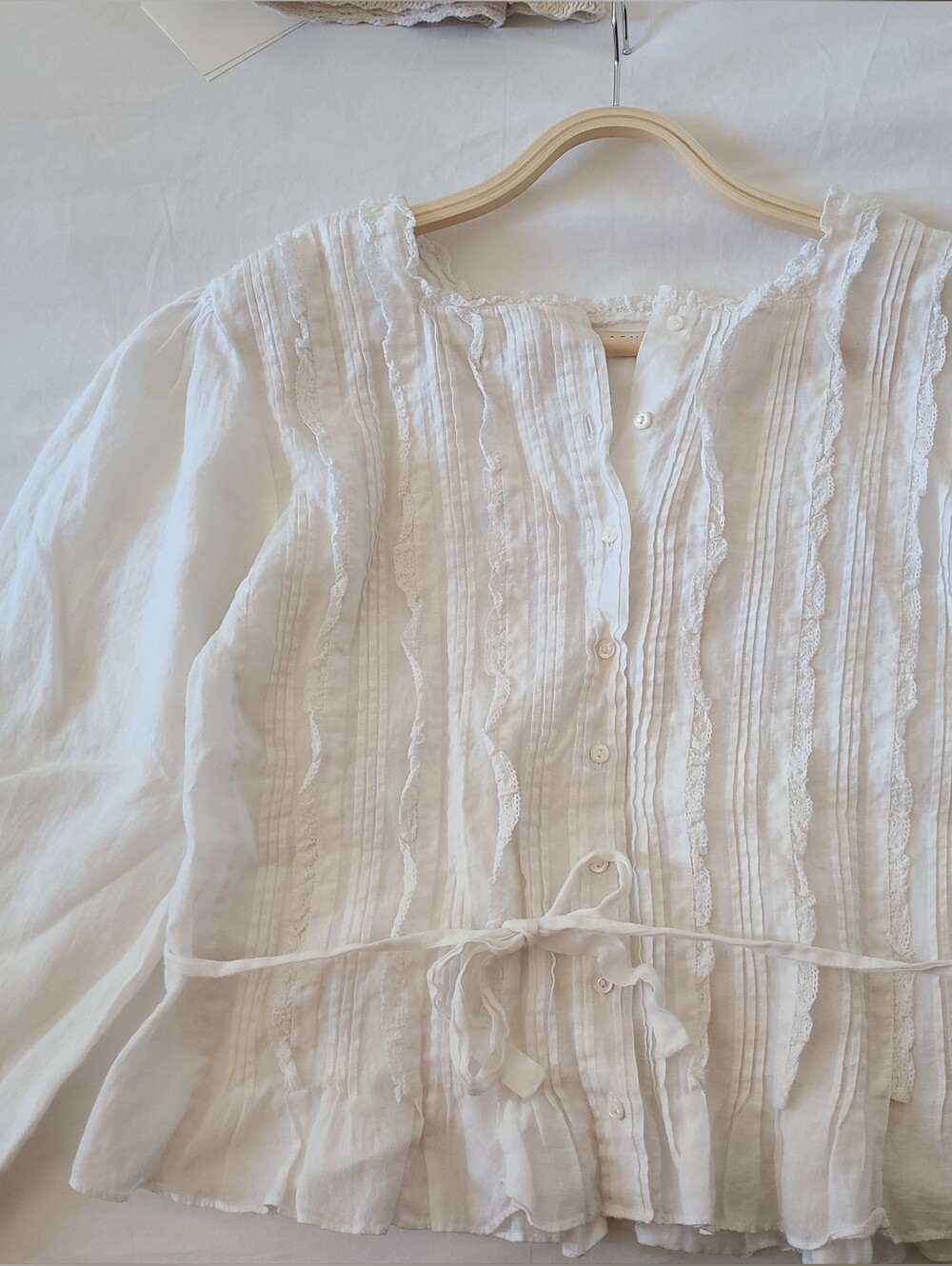 Doen Lacey Tie Top - Picture 1 of 6